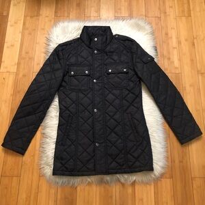 Zara Dark Quilted Field Jacket
